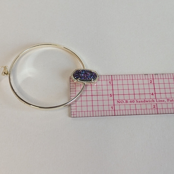 Kendra Scott Elora Open Circle Dangle Hoop Earrings Multi Colored Drusy - Picture 9 of 11